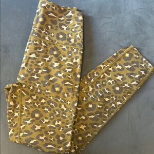 Aerie Olive and Gray Leopard Leggings